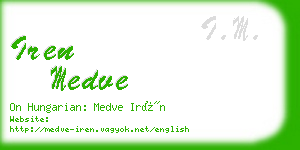 iren medve business card
